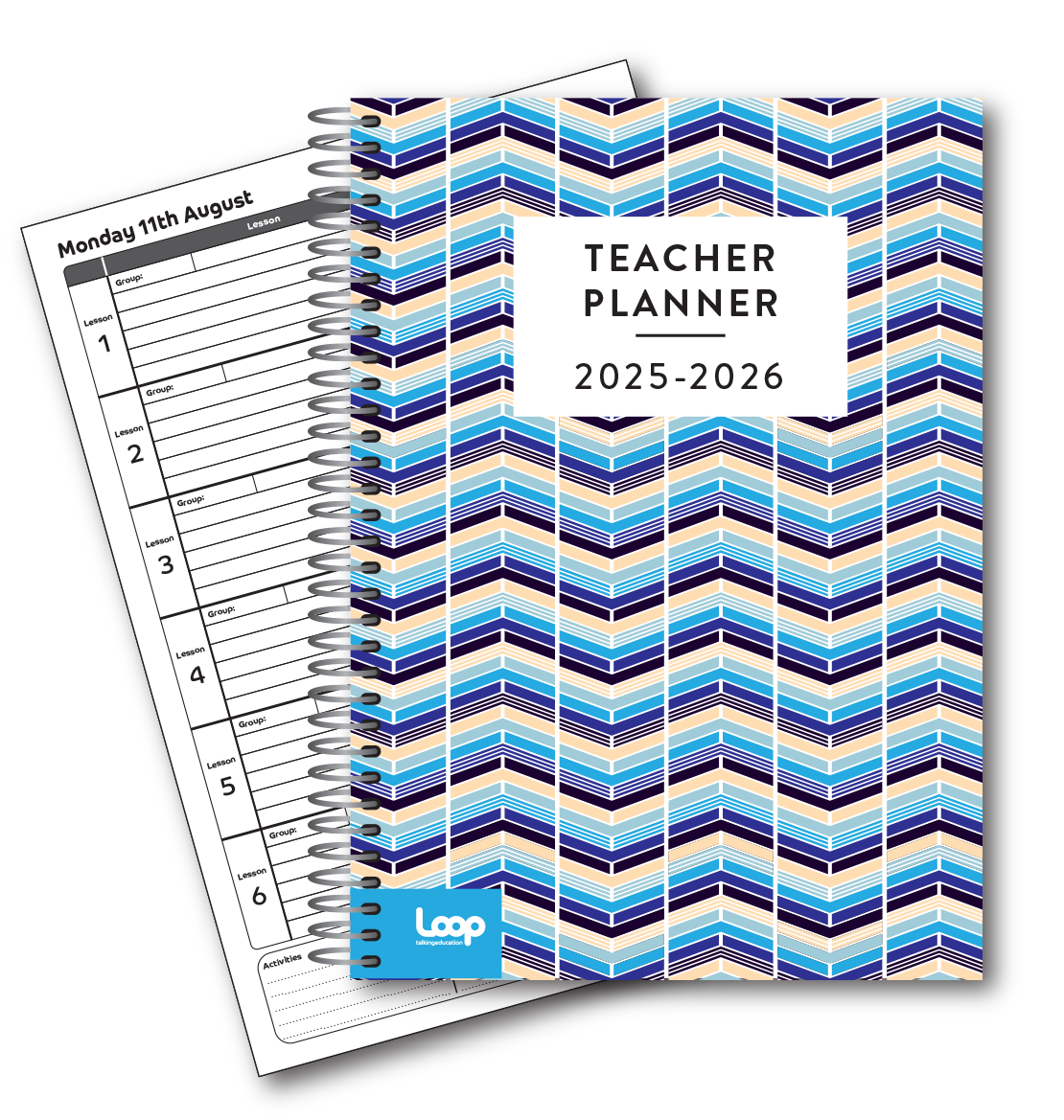 Dated Aztec 6 Lesson Teacher Planner- A4 size