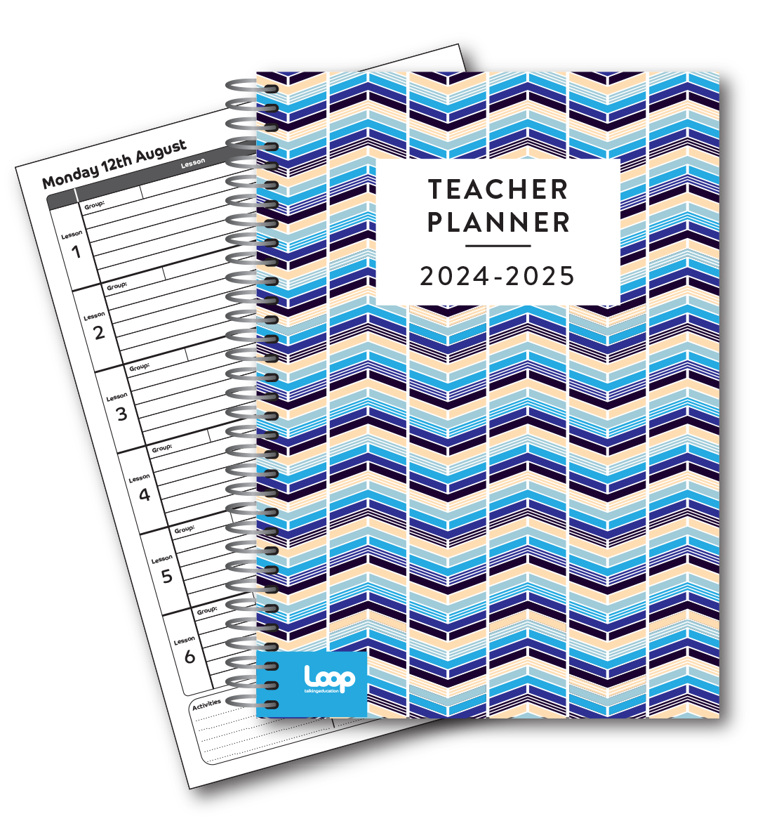 Dated Aztec - 6 Lesson Teacher Planner A5 Size