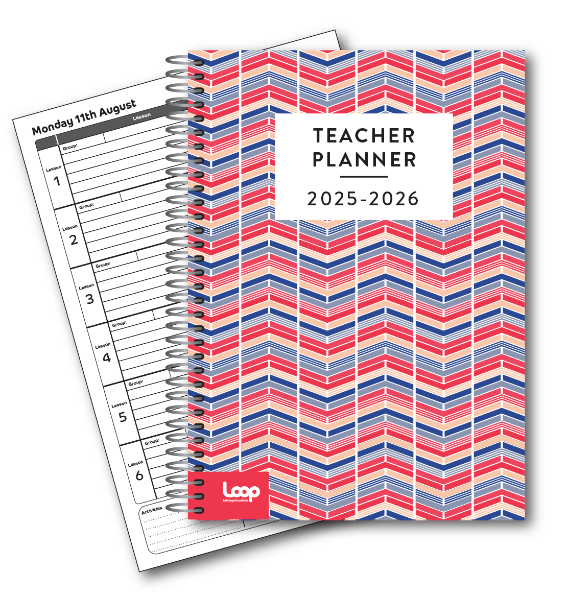 Dated Aztec 6 Lesson Teacher Planner- A4 size