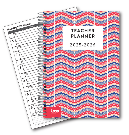 Dated Aztec 6 Lesson Teacher Planner-  A4 size