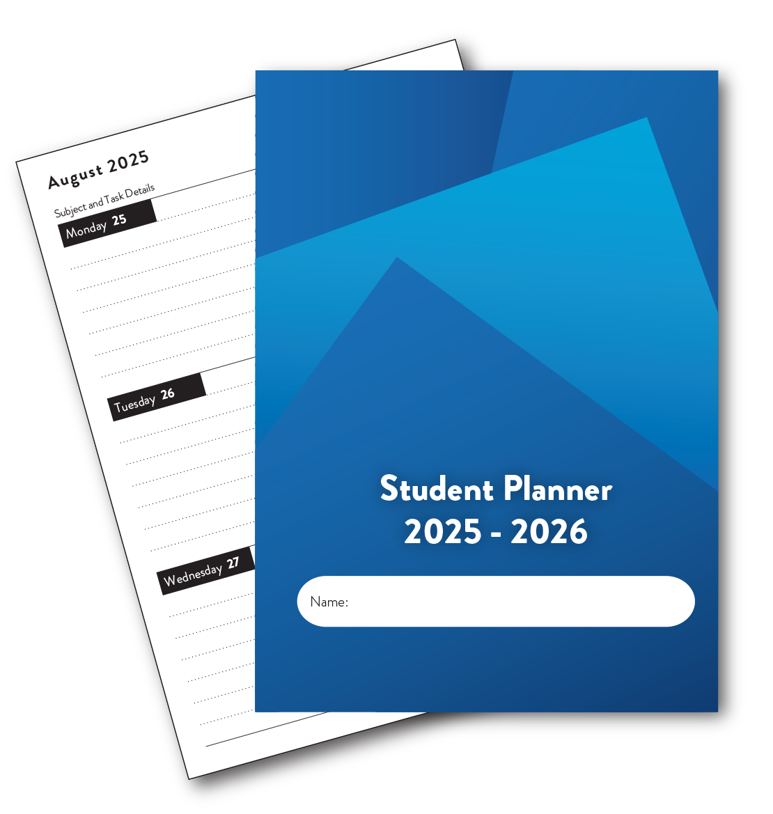 Dated Student Planner Diary - Stapled with Square Spine - A5 size