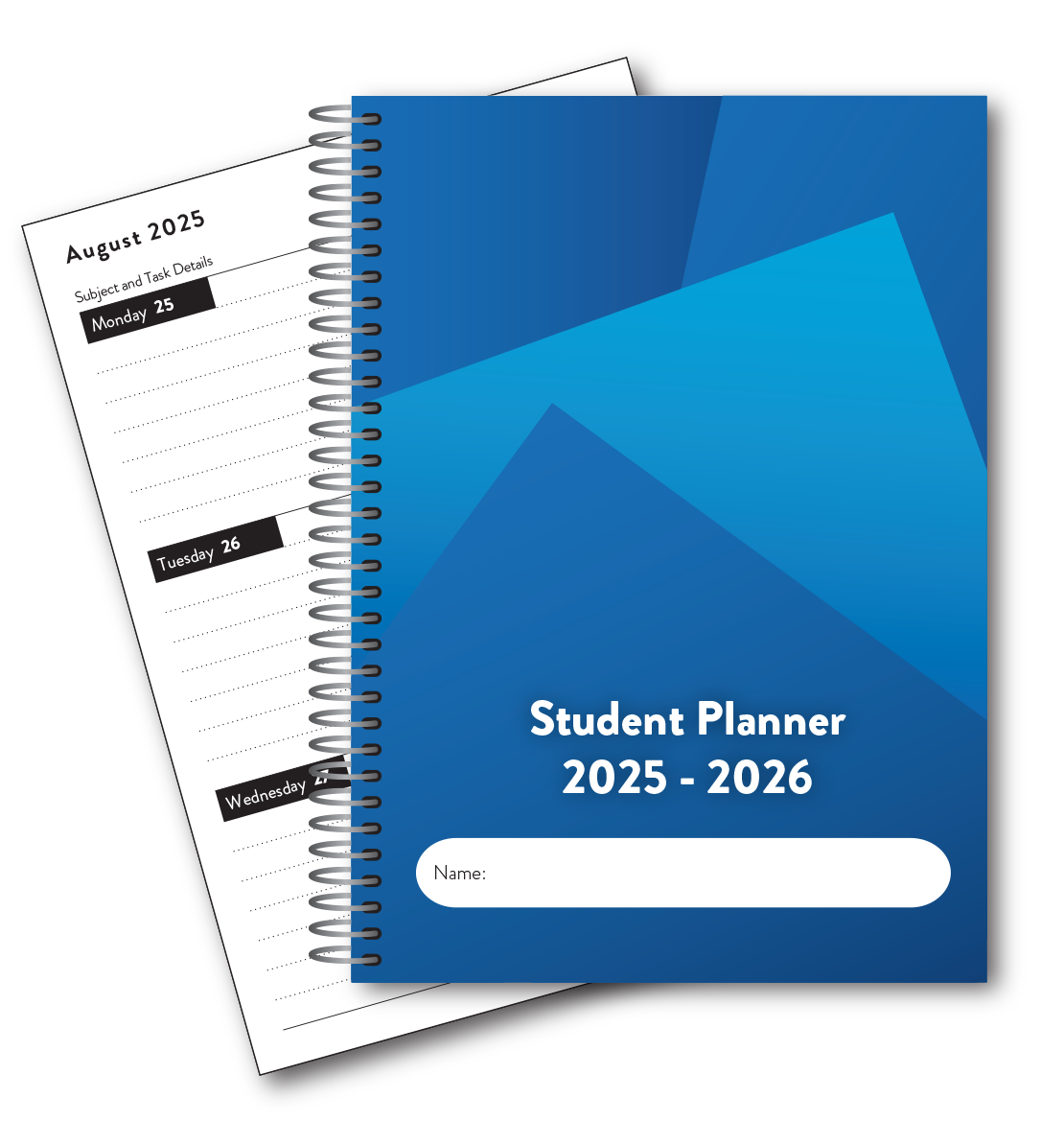 Dated Student Planner A5 - Off the Shelf WITHOUT polypropylene covers