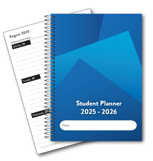 Dated Student Planner A5 - Off the Shelf WITH polypropylene covers