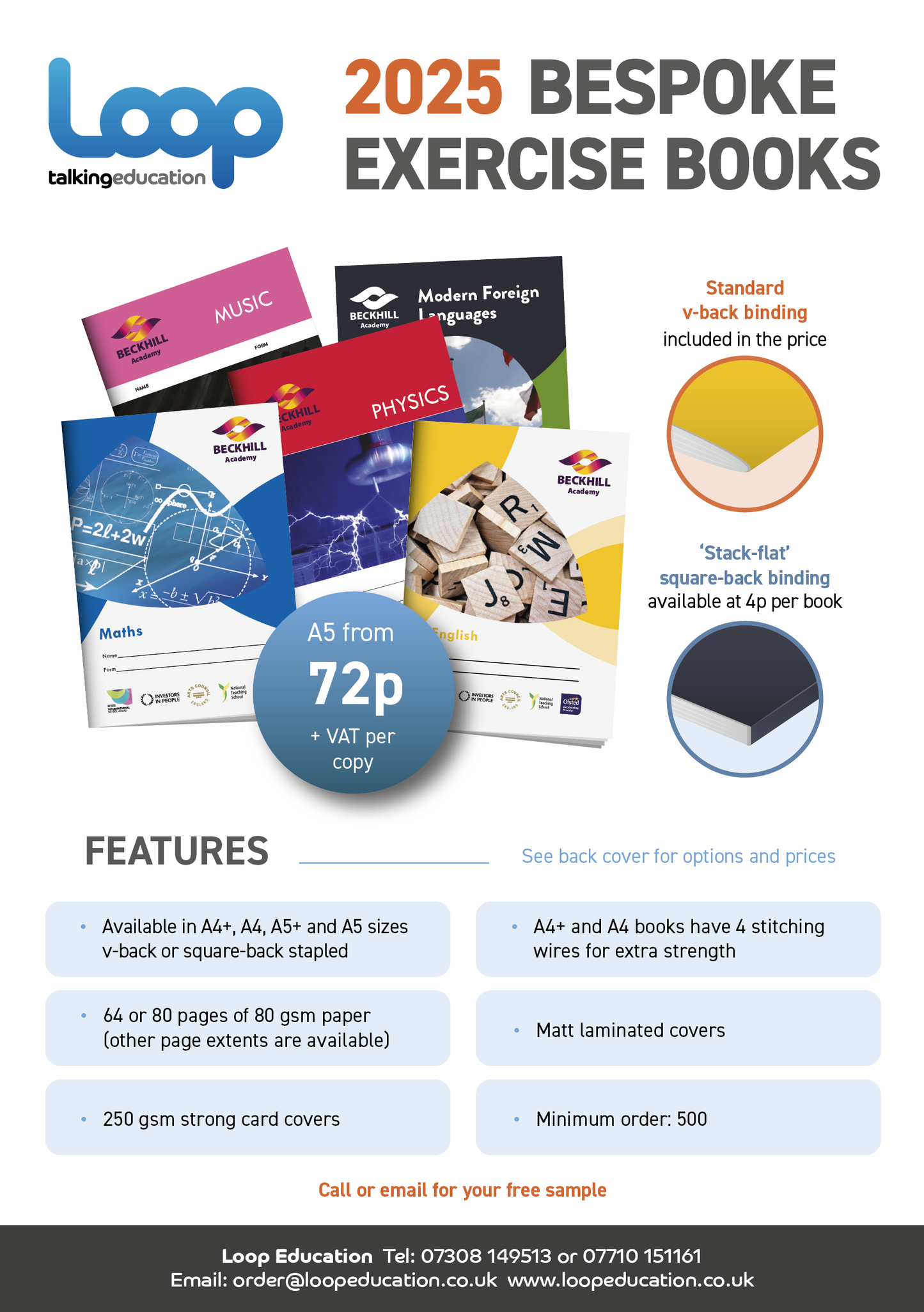 Bespoke Exercise Books