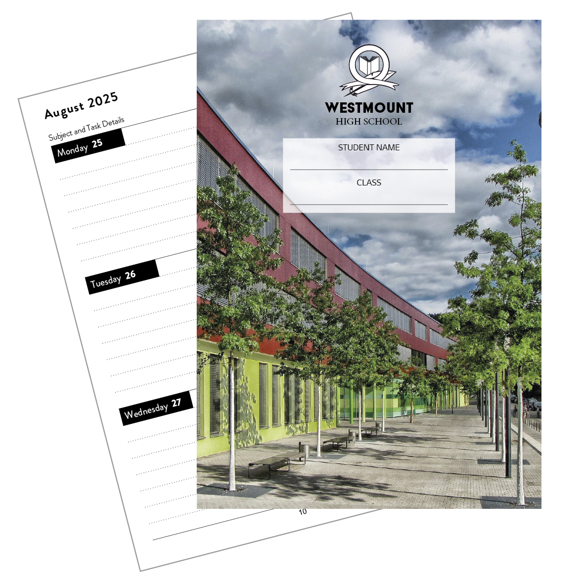 Bespoke Dated Student Planner - A5 size Spiral Bound