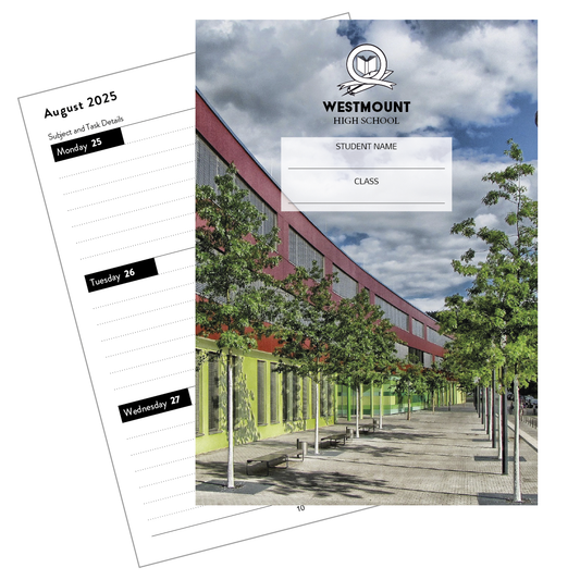 Bespoke Dated Student Planner - A6 size Spiral bound