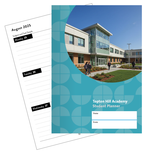 Dated Student Planner Diary - Stapled with Square Spine - A5 size