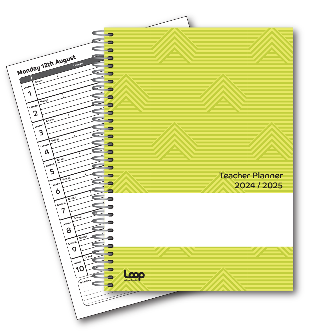 10 Lesson Dated Teacher Planner A5 size