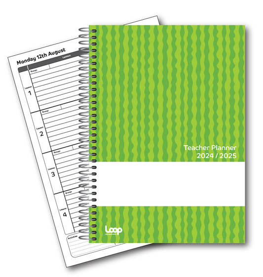 4 Lesson Dated Teacher Planner A5 size