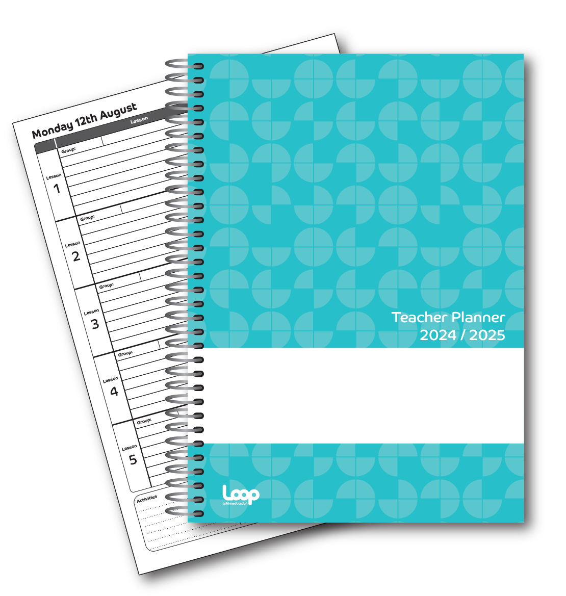 5 Lesson Dated Teacher Planner A5 size