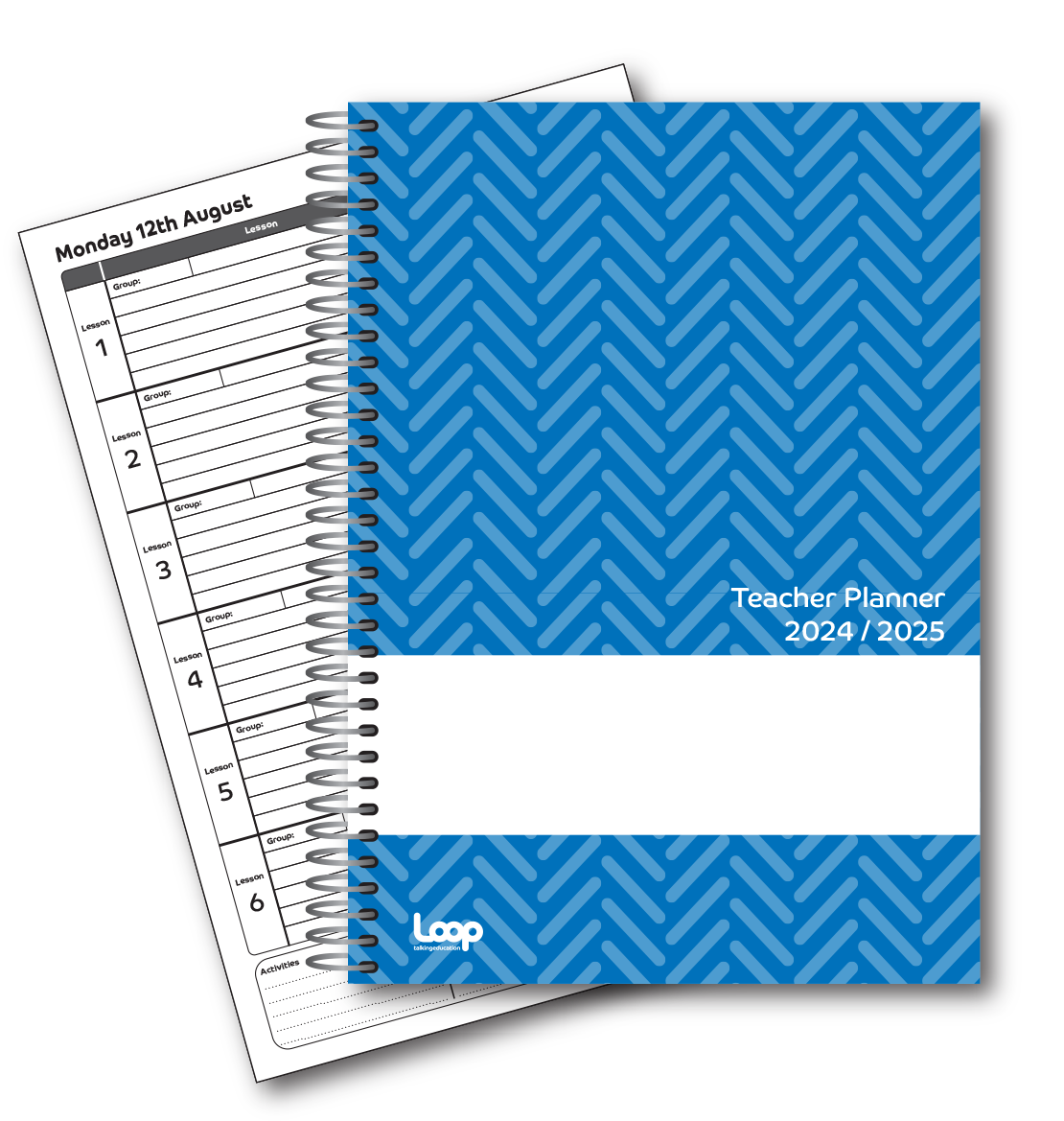6 Lesson Dated Teacher Planner A5 size