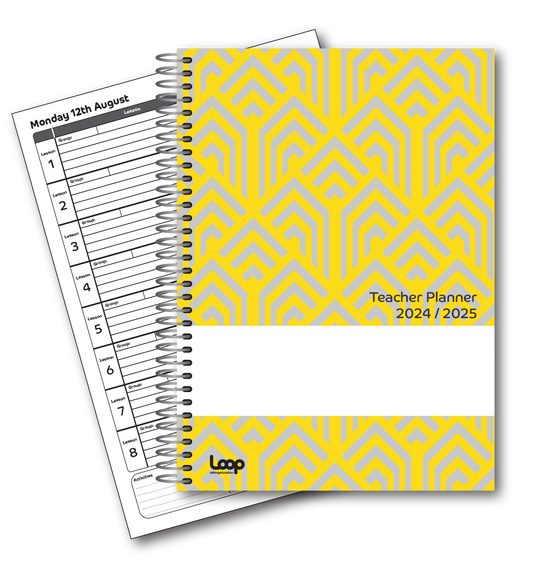 8 Lesson Dated Teacher Planner A5 size