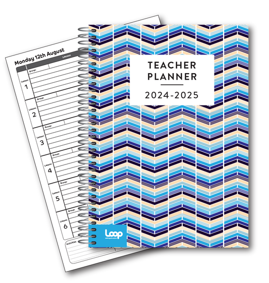 Dated Aztec - 6 Lesson Teacher Planner A5 Size