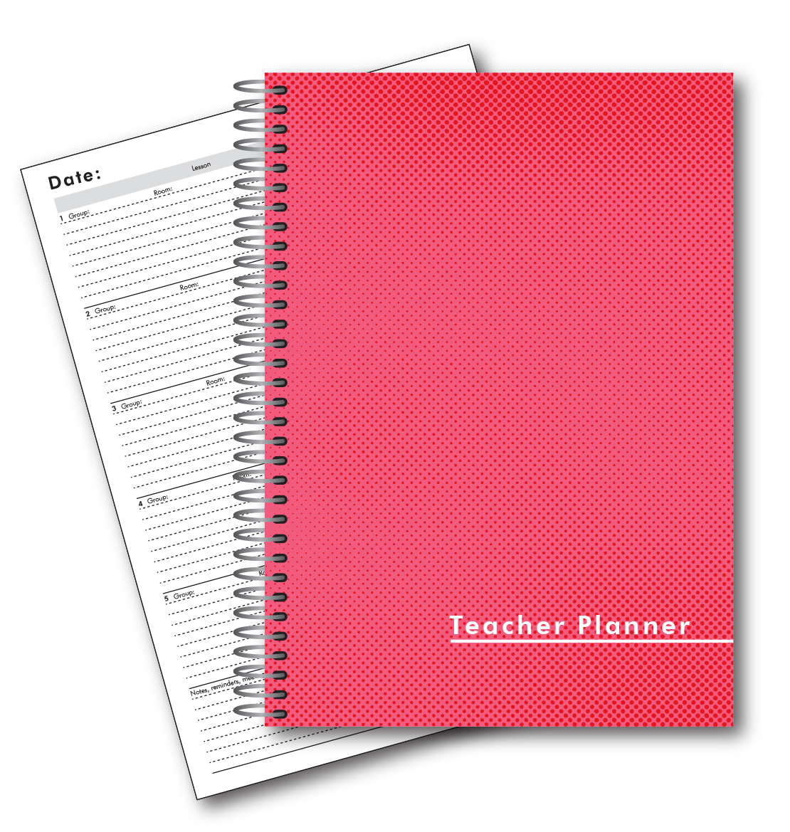Hardback Undated Planners A4 6 Lesson