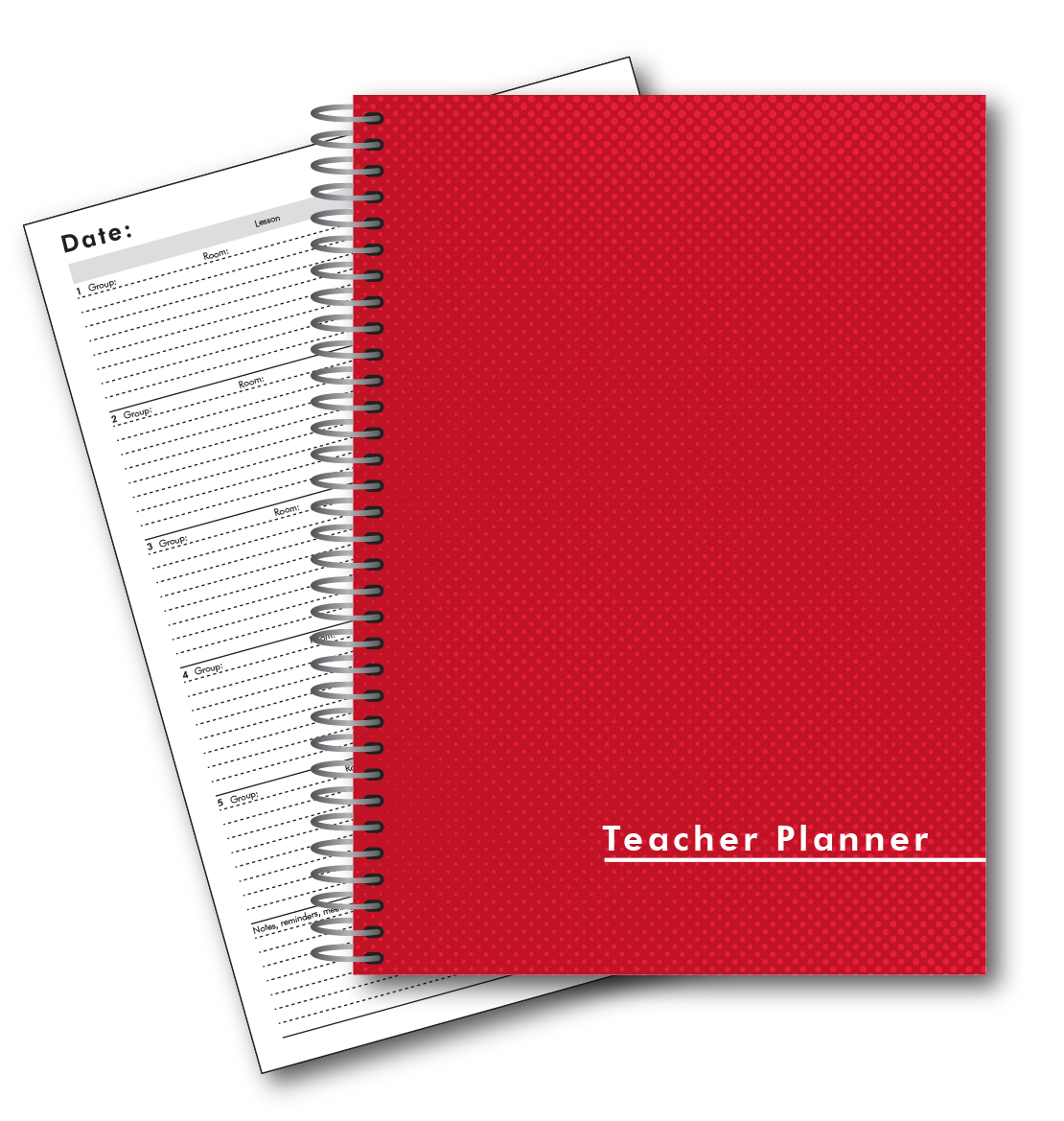Hardback Undated Planners A4 6 Lesson